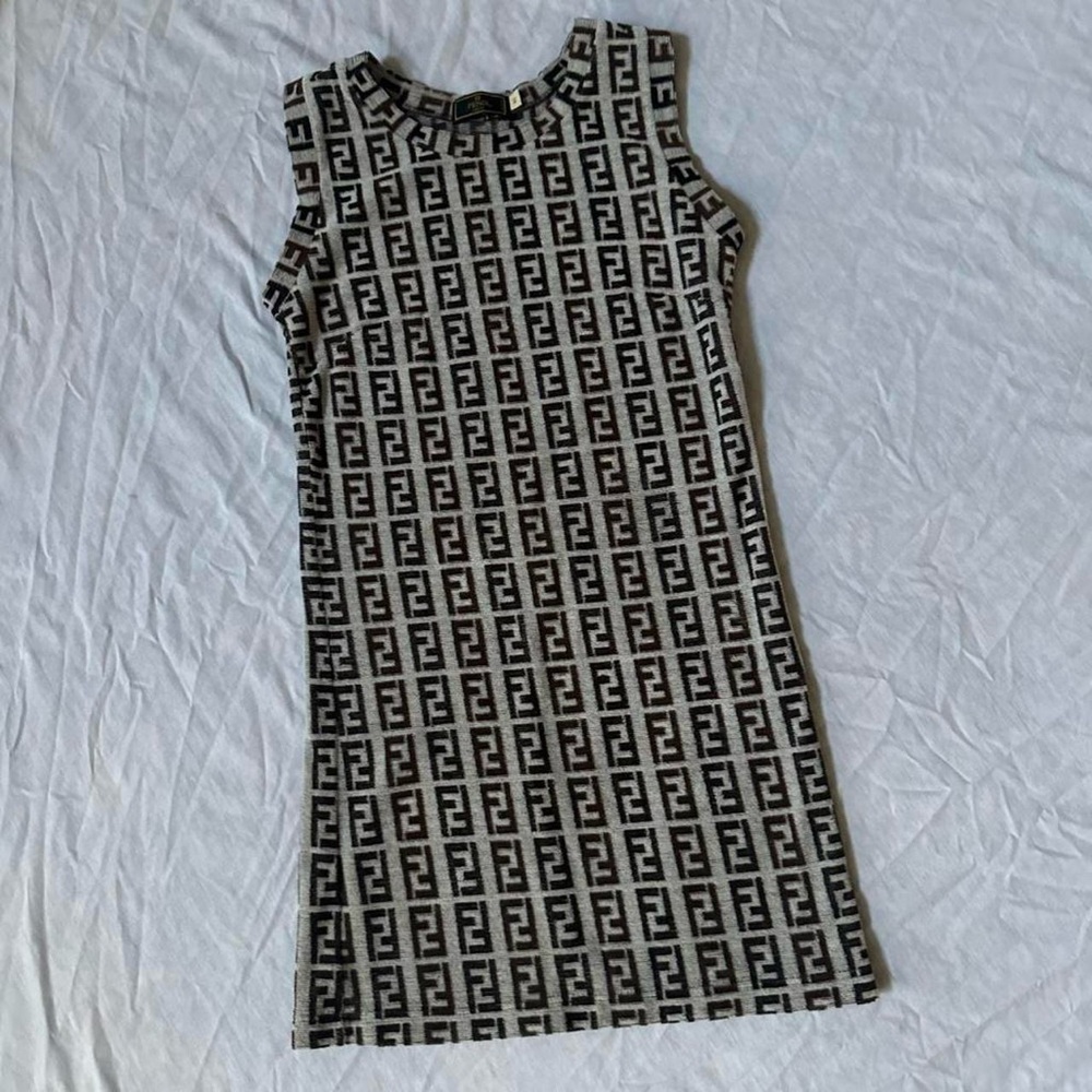 Fendi Terry Cloth Monogram Dress